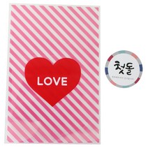 황씨네도시락 하트 속포장봉투 핑크 30p + 스티커 첫돌 전통 30p, 1세트