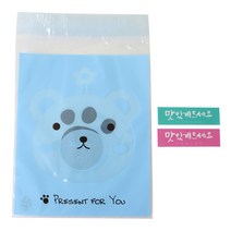 황씨네도시락 접착 애니멀 봉투 곰 100p + 캘리 스티커 맛있게드세요 핑크 50p + 민트 50p, 1세트