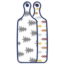 로엠디자인 블루 에디션 서빙 도마 보드 소나무화이트, 숲패턴3, 1개