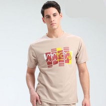 모아 남성용 라운드 배드민턴 티셔츠 MRT-7340