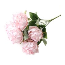 블럭마트 조화꽃 모란장미 7p, 라이트핑크