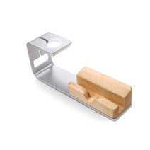 케이스바이미 알루미늄 원목 탁상용 스마트폰 거치대 AW100, 혼합 색상, 1개