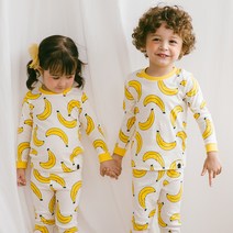 보보 아동용 바나나 친구 긴팔 실내복 세트