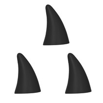 앤티스 차량용 3D 외부 장식, 상어 블랙, 3개입