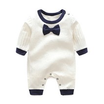 엠케이 베이비용 리본 골지 우주복