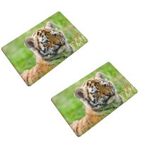 스윗리빙 해피팝 와일드타이거 미끄럼방지 주방발매트, 큐티타이거