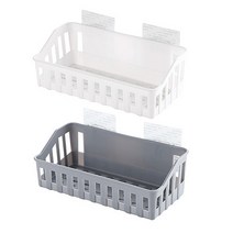 리버그린 흡착 심플선반, 화이트, 그레이, 2개입