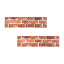 엘트리 더 리얼한 벽돌 브릭 폼블럭 100 x 21 x 1 cm, 체리브라운, 2개입