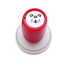 꼬모네임 동물도장 원형스탬프, 다람쥐, 검정