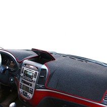 타노스 통 논슬립 대쉬보드커버 블랙 + 레드, 현대, 투싼IX 네비유