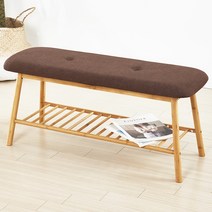서우홈 페브릭 벤치스툴, 브라운