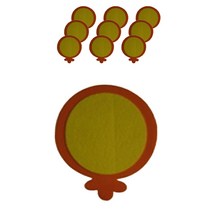 아이세상 풍선글자판 환경구성 펠트장식 10p, 49주황