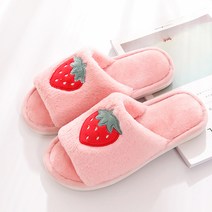 DM 알럽홈 과일자수 여성 거실화, 핑크