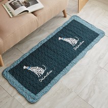 바이데코 순면 워싱 쇼파 앤 주방매트 2단, 달마시안 네이비