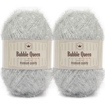 브랜드얀 버블퀸 수세미실 2p, 08번 베이비그레이, 2개입