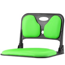 청심의자 폴더백 듀얼 좌식의자 메쉬원단 블랙바디, 그린