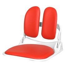 청심의자 접이식 좌식의자 듀얼폴더 DF-WH900 화이트바디 인조가죽, 레드