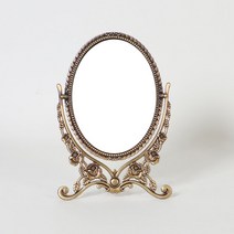 크레디스 엔틱메탈 로즈 이젤 화장대거울 라지, 신주