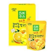 자연원 5무 키즈 100% 유기농 망고 오렌지 주스 100ml, 망고오렌지맛, 5개입