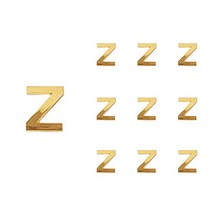 쁘띠팬시 입체문자 스티커 30 x 30 mm, 금색 Z, 10개입