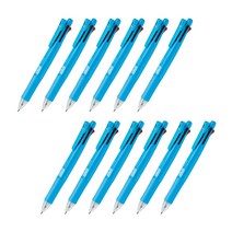 제브라 볼샤 클립온멀티F 4+1 B4SA1 볼펜 0.7mm + 샤프 0.5mm, 블루, 12개입