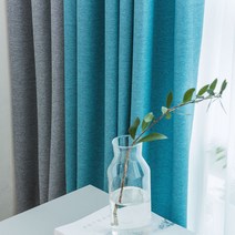 홈인홈 모노린넨암막 투톤 거실커튼세트