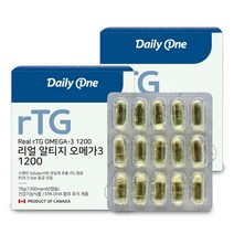 데일리원 리얼 알티지 오메가3, 60캡슐, 2개