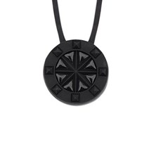 반델 스터드목걸이, 블랙 + 블랙