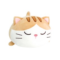 [애착인형재료] 메세 모찌모찌 고양이 쿠션 인형 베르, 40cm, 혼합색상