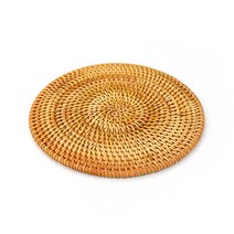 마켓감성 고급라탄 냄비코스터 20cm, 혼합 색상, 1개