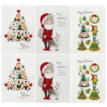 프롬앤투 크리스마스카드 성탄카드 3종 + 봉투 3종 세트 S202q123, 혼합 색상, 2세트