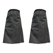 영그린 블랙 스트라이프 허리 앞치마, 2개입