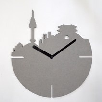 다니우드 서울 동대문 크로스 블랙바늘 벽시계, 연그레이