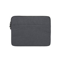 우수스 생활방수 가로포켓 패브릭 맥북 파우치, 다크그레이