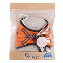 리얼펫 레드 라이트 자켓 하네스, 오렌지