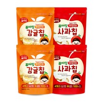 퓨어잇 감귤칩 2p + 사과칩 2p, 감귤, 사과, 1세트
