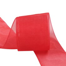 가드 파티장식 오간디 선물포장 리본 SY10 폭 19mm, 레드, 180m