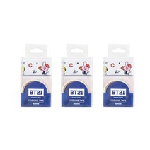 라인프렌즈 BT21 마스킹테이프 30mm, 화이트, 3개