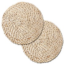 아리코 라탄스타일 스트로 식탁매트 2p, 40cm