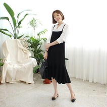 팡팡샵 T 끈프릴 임산부 원피스