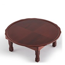 남원목기 원형 모자이크 교자상 900 x 900 x 250 mm, 체리   갈색