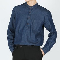 제제 남성용 헨리넥 청셔츠