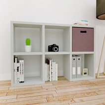 큐빅스 1 컬러고인돌책장 + 빈박스 vin1 BR, 그레이