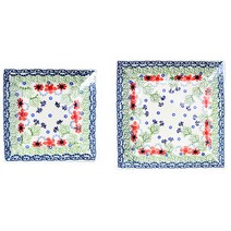 마뉴팍투라 정사각접시 2p MA-WB01, 1세트, 접시 18cm + 23cm