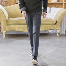 타운클로 남성용 뱃살무관 기모 밴딩 슬랙스