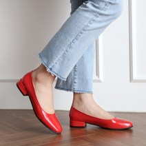 에나멜 조이 미들굽 플랫슈즈