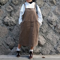 후니네 빅사이즈 임산부 골지 멜빵치마