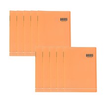 클리어 파일 10p, 주황, 10개