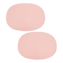 트위그뉴욕 데코 오발 테이블매트 2p, 핑크, 1개