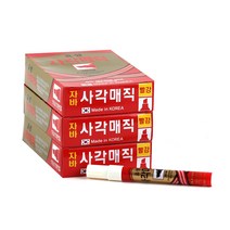 자바펜 파워 오일 사각 유성 매직, 빨강, 36개